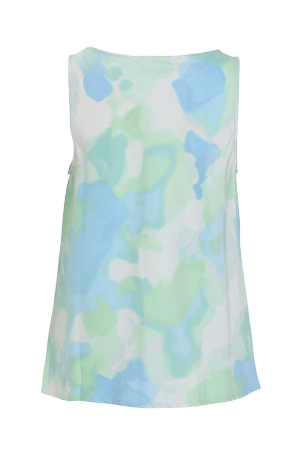 Vila Top decote cascata em cetim com viscose Verde