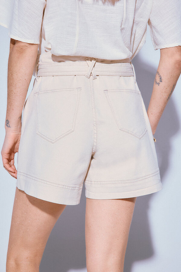 Slowlove Shorts jeans cargo Ecru