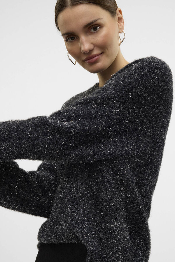 Vero Moda Su&eacute;ter manga comprida com lurex Preto