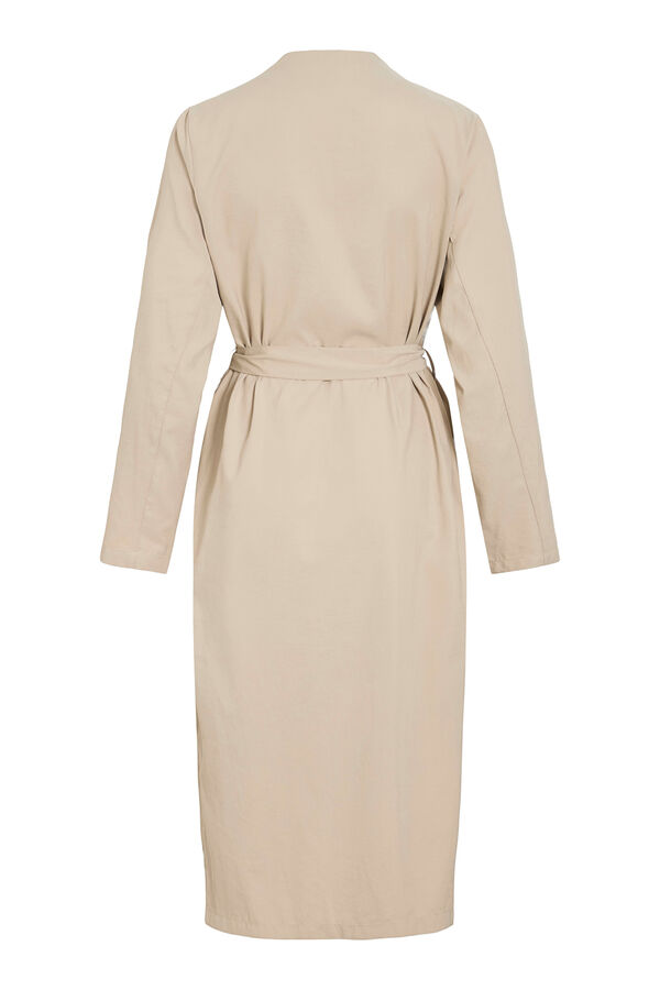 Vila Gabardina larga anudada Beige