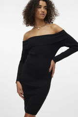 Vero Moda Vestido corto hombros descubiertos Negro