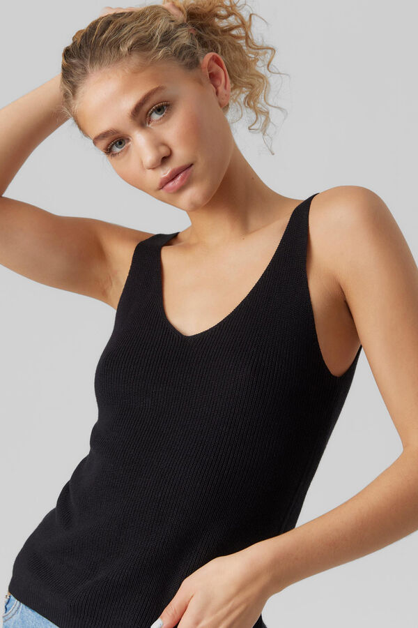 Vero Moda Top de al&ccedil;as  Preto