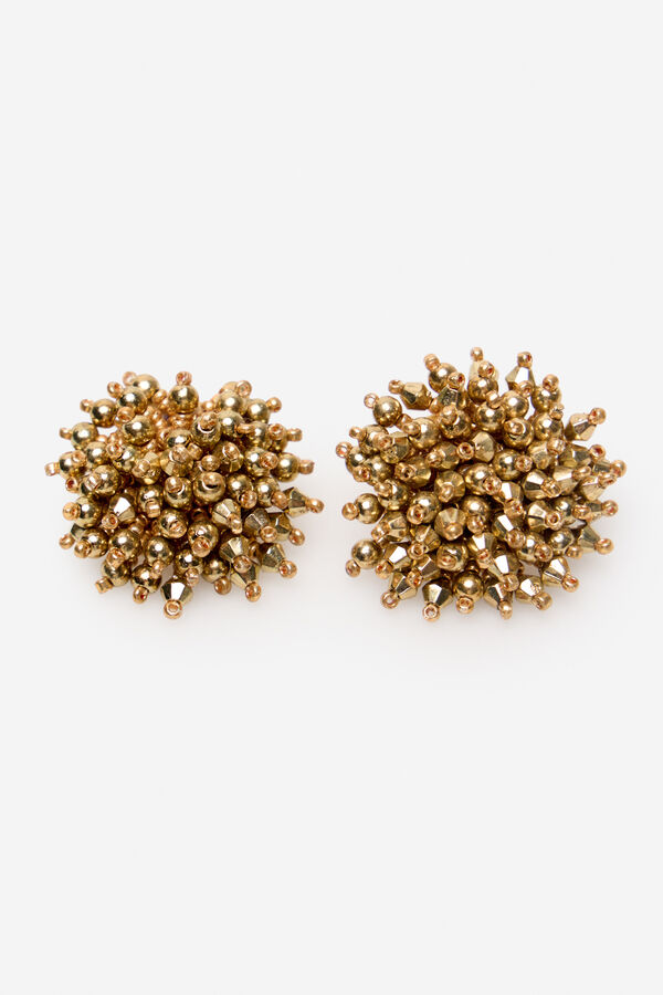 Cortefiel Pendientes pomp&oacute;n abalorios Dorado