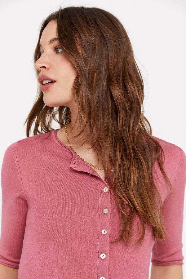 Cortefiel Casaco de malha manga curta Subiu