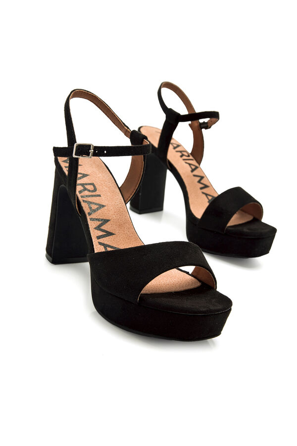 Maria Mare Sand&aacute;lia de salto alto Preto