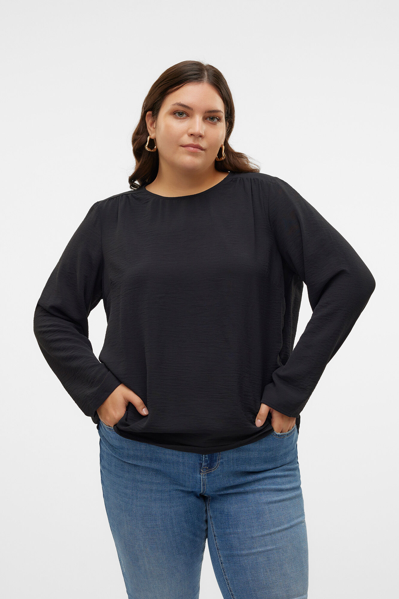 Vero Moda Curve Top encaje en la espalda talla grande
