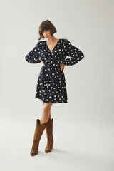 Vila Vestido corto estampado Negro