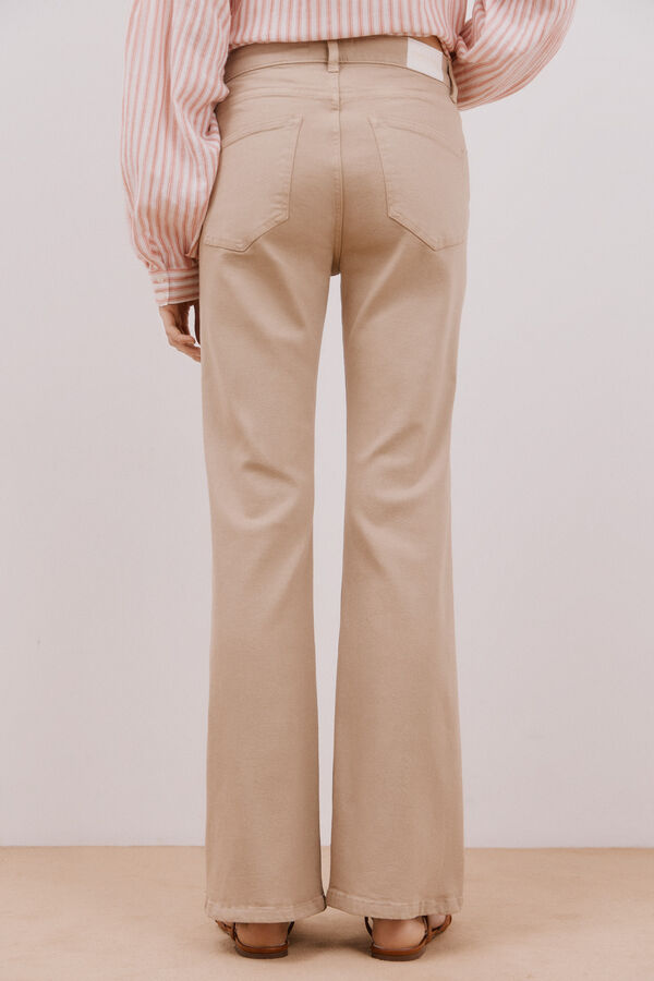 Cortefiel Jeans boca de sino Ecru