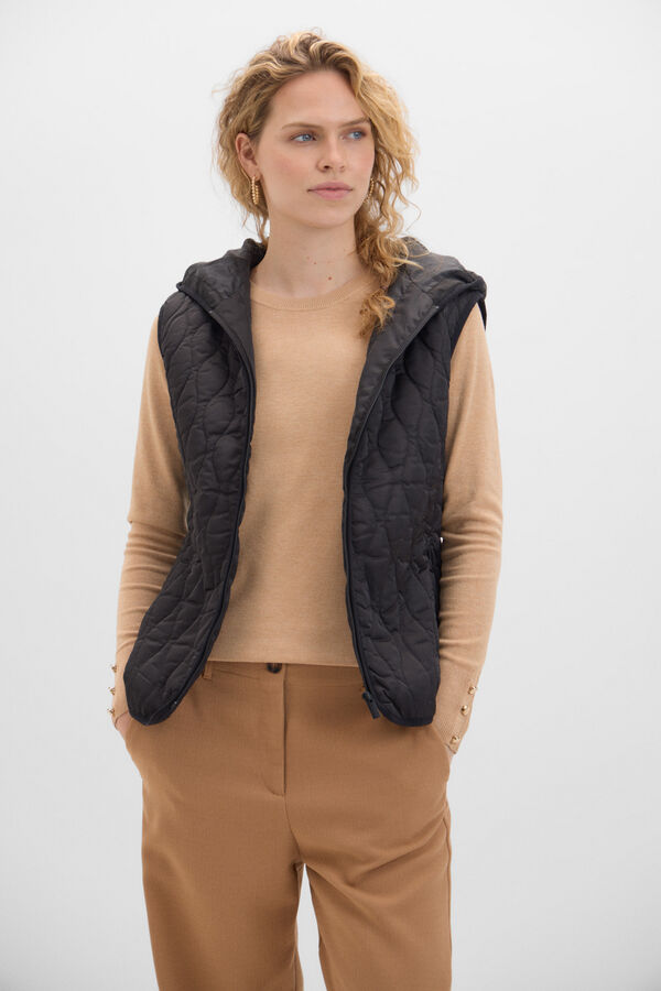 Cortefiel Chaleco ultrafino acolchado Negro