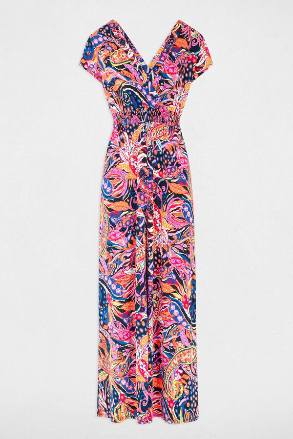 Morgan Vestido comprido reto estampado Multicolorido