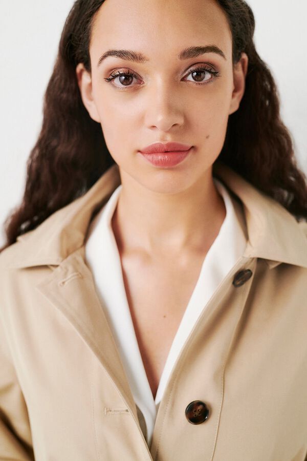 Caroll Trench Gabardine Negro