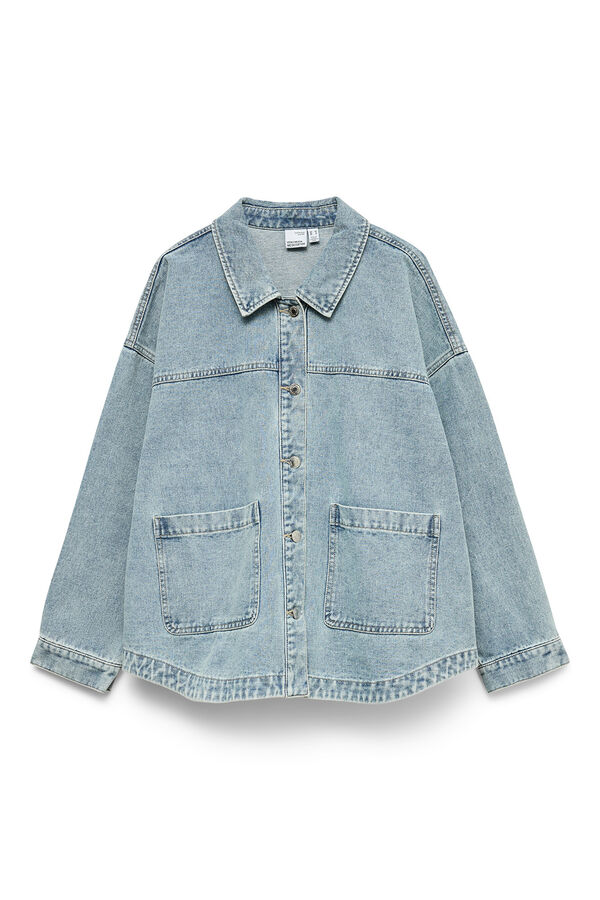 Vero Moda Curve Cazadora vaquera oversize talla grande Azul