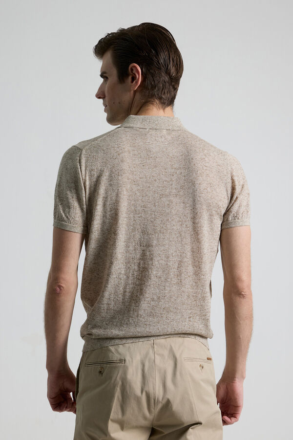 PuroEGO Polo de punto con lino Beige