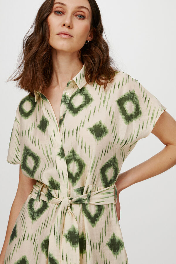 Object Vestido midi estampado Cinzento