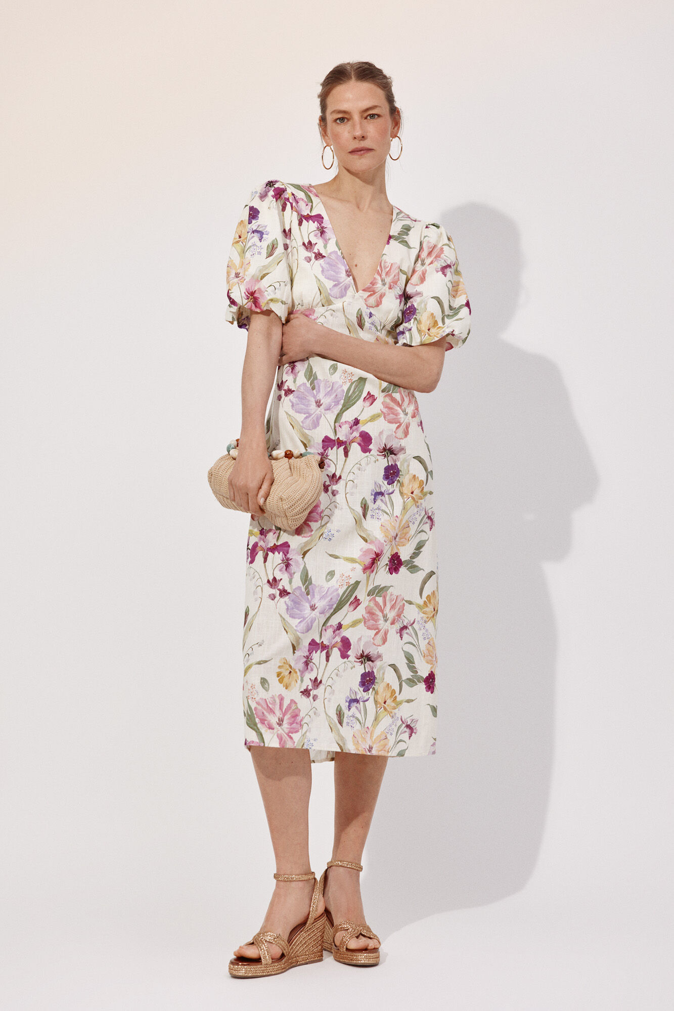 Cortefiel Vestido estampado floral