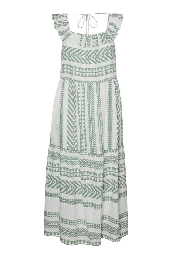 Vero Moda Curve Vestido midi al&ccedil;a grossa tamanho grande  Branco