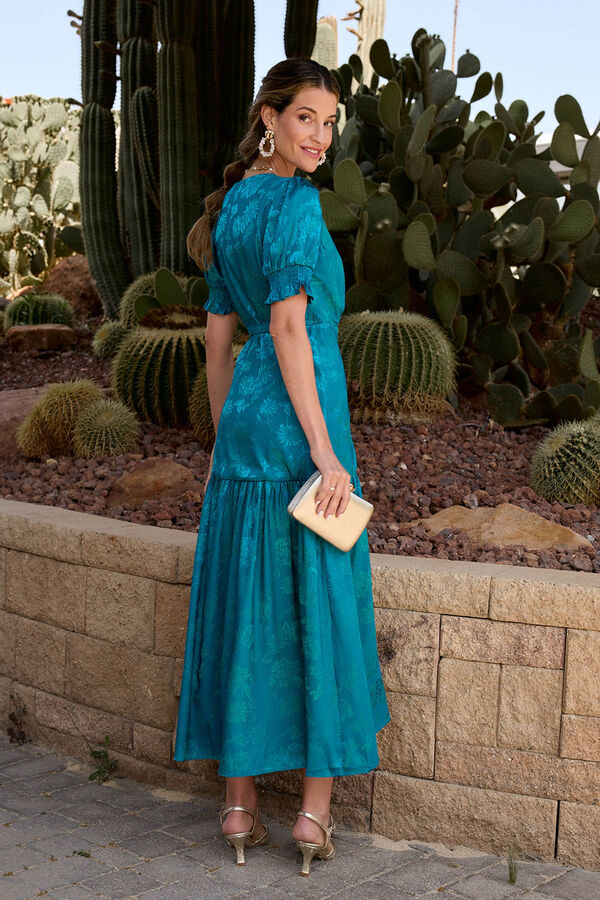 Pol&iacute;n Et Moi Vestido longo estampado Azul