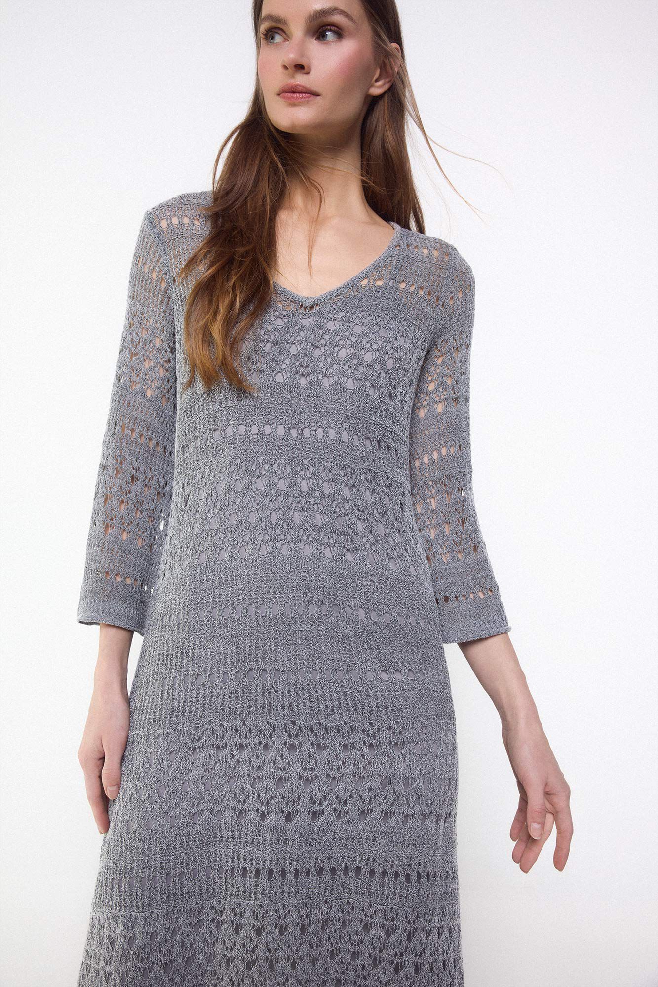 Slowlove Vestido de malha rendada