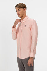 elPulpo Camisa Oxford com gola de botão Laranja