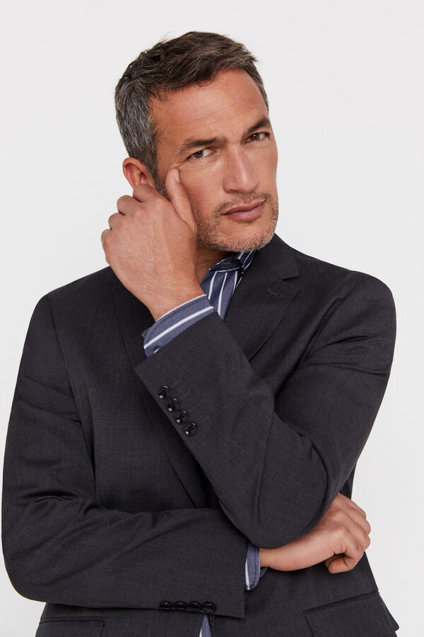 Cortefiel Americana lisa coolmax® Gris oscuro