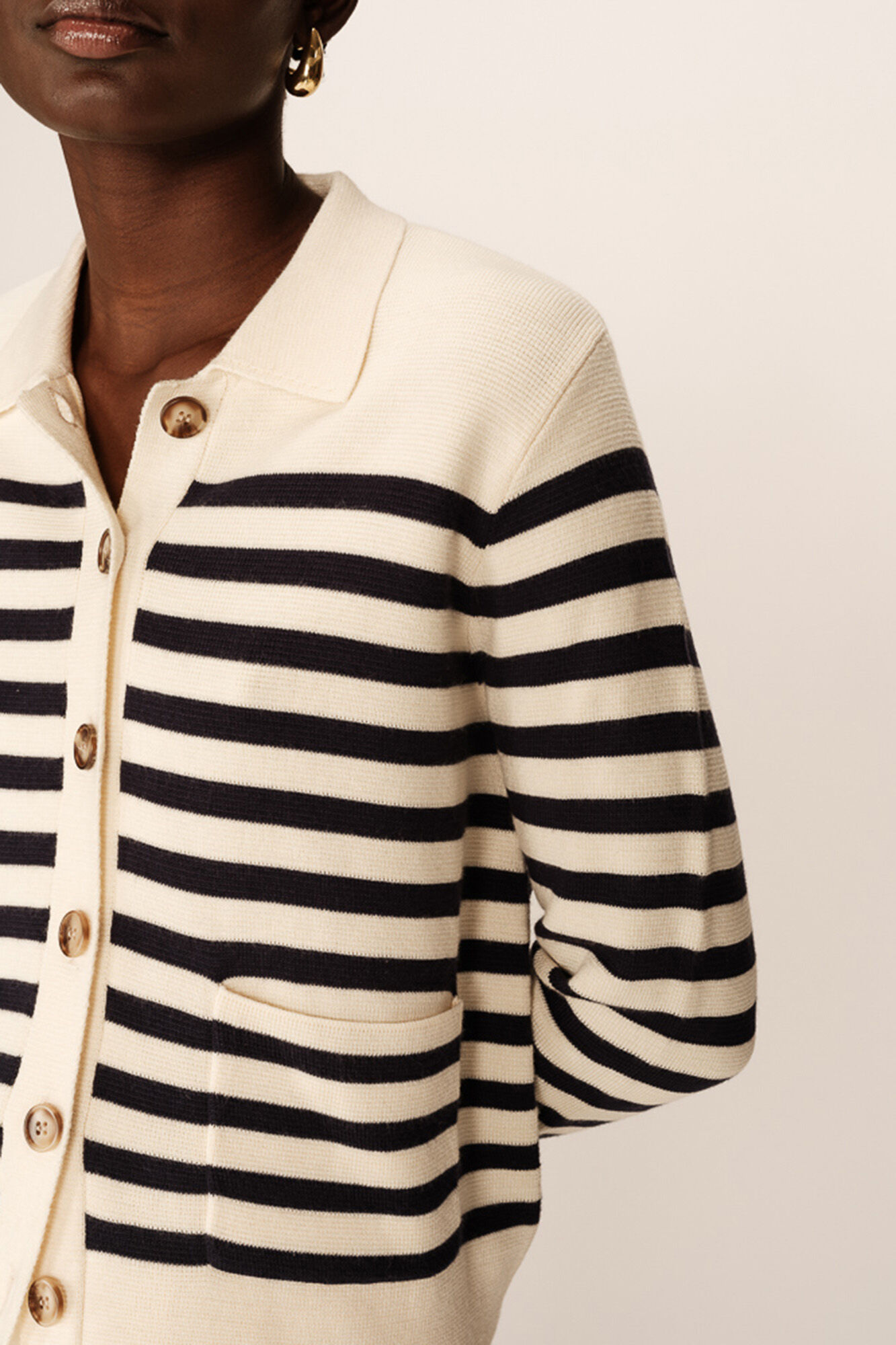 Grace & Mila C&aacute;rdigan marinero de punto milano