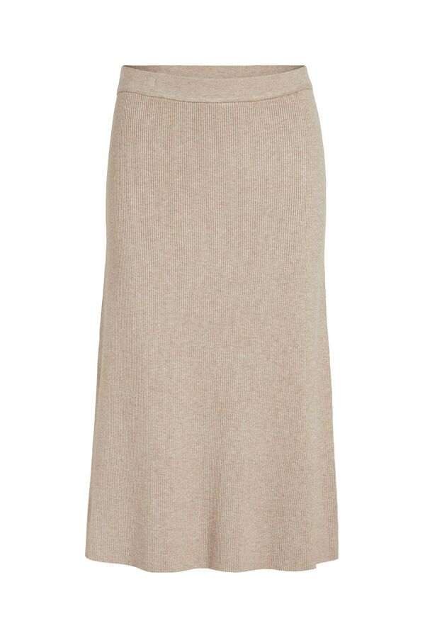 Vila Saia midi de malha malha Castanho