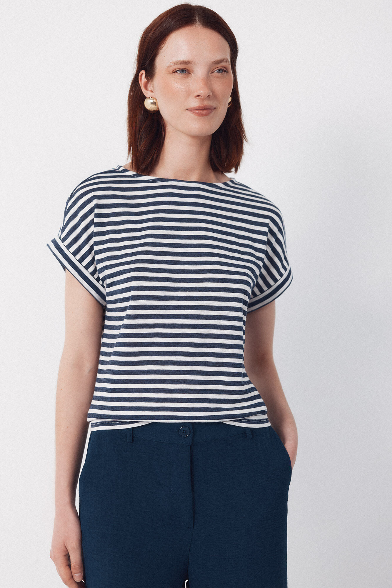 Cortefiel T-shirt riscas