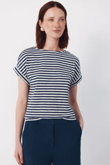Cortefiel T-shirt riscas Azul