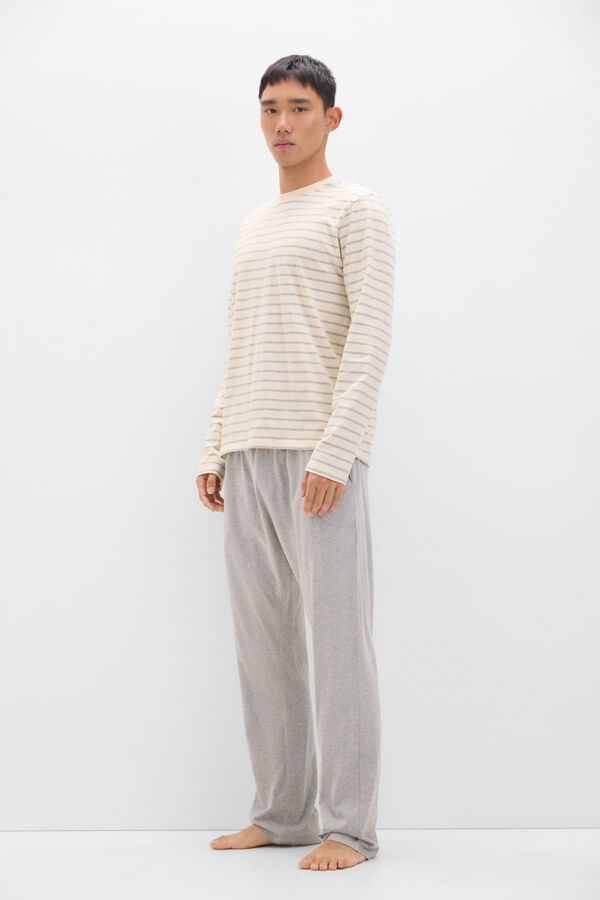 Cortefiel Set de pijama punto Blanco
