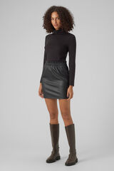 Vero Moda Falda corta efecto piel Negro