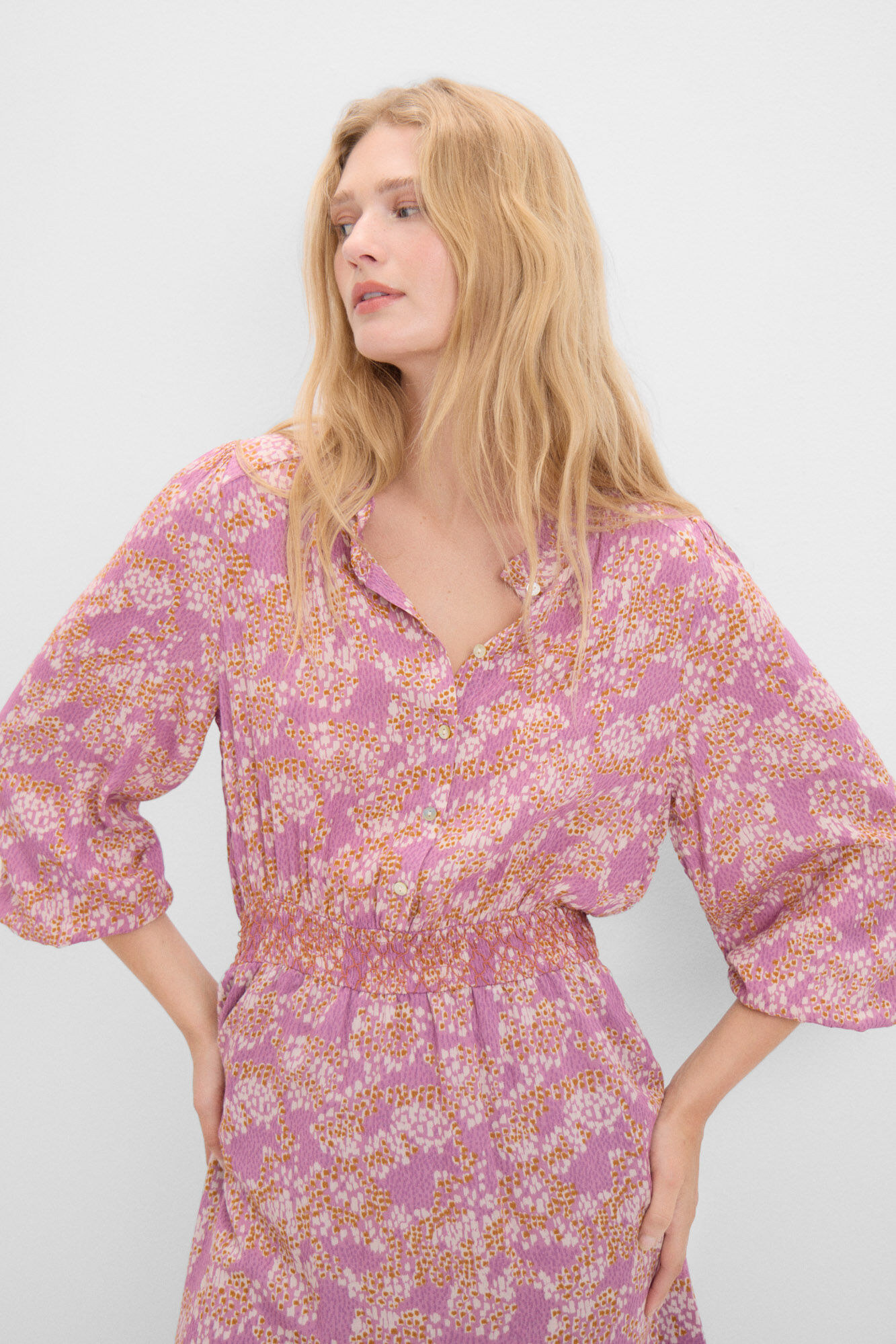 Cortefiel Vestido com estampado animal