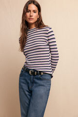 Slowlove Top b&aacute;sico estructura Estampado blanco