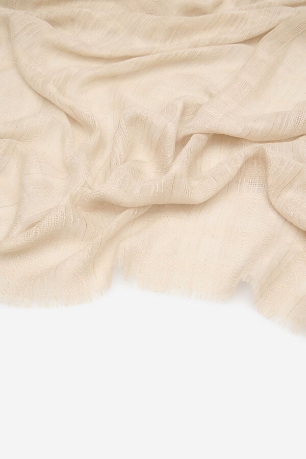 Cortefiel Fular estructura lurex Marfil