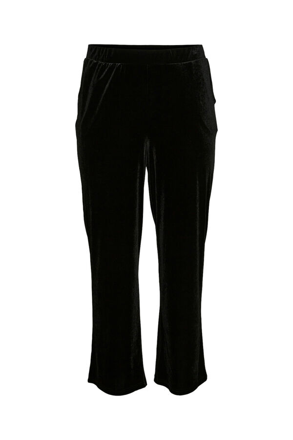 Vero Moda Curve Pantalón terciopelo talla grande Negro