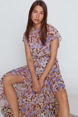 Slowlove Vestido midi drapeado Multicolor