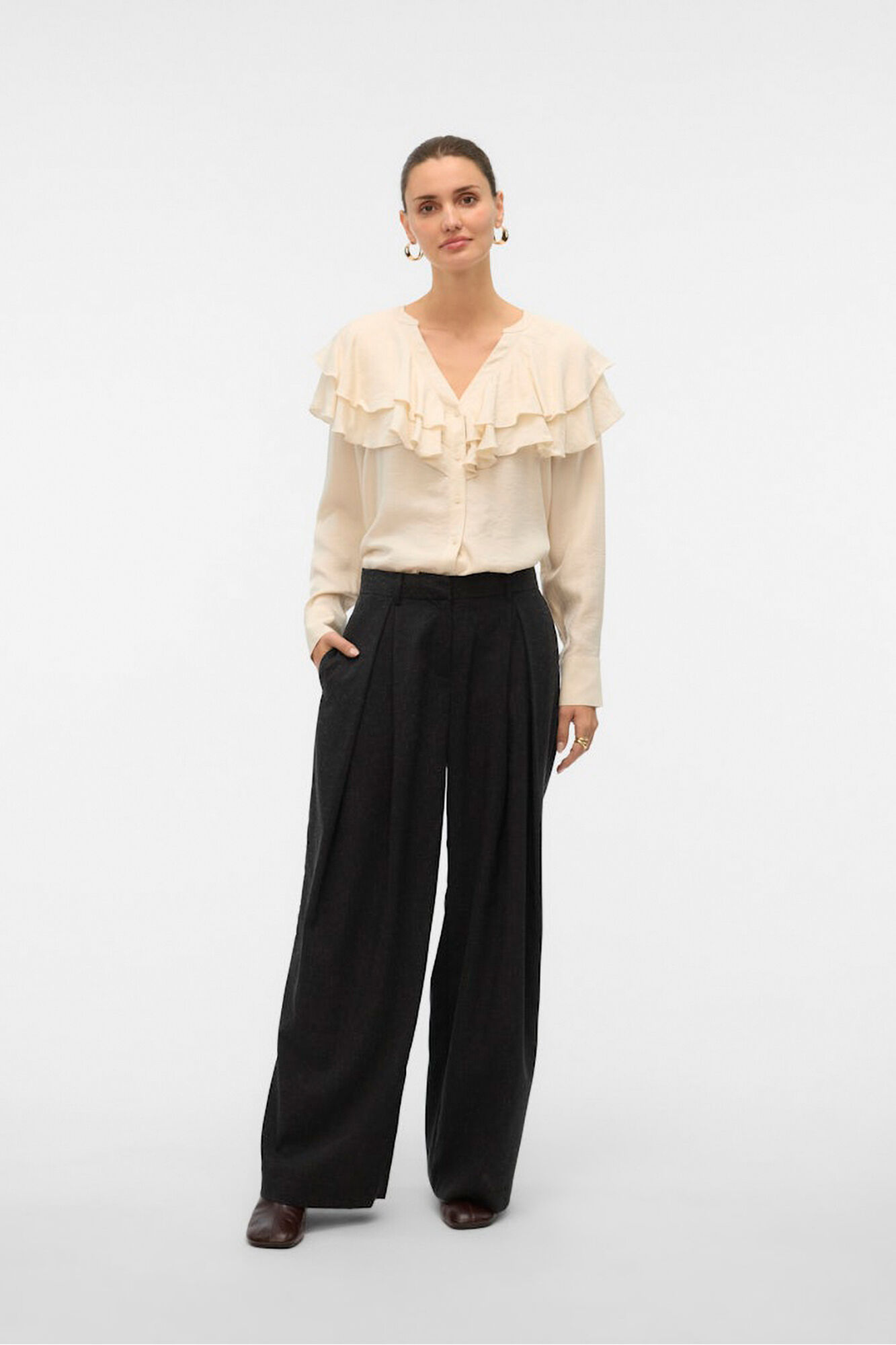 Vero Moda Blusa com gola franzida 