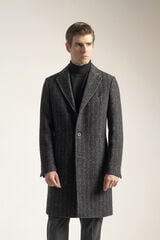 PuroEGO Abrigo espiga gris Gris oscuro