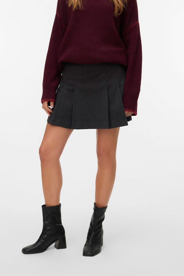 Vero Moda Mini falda de tablas Gris oscuro