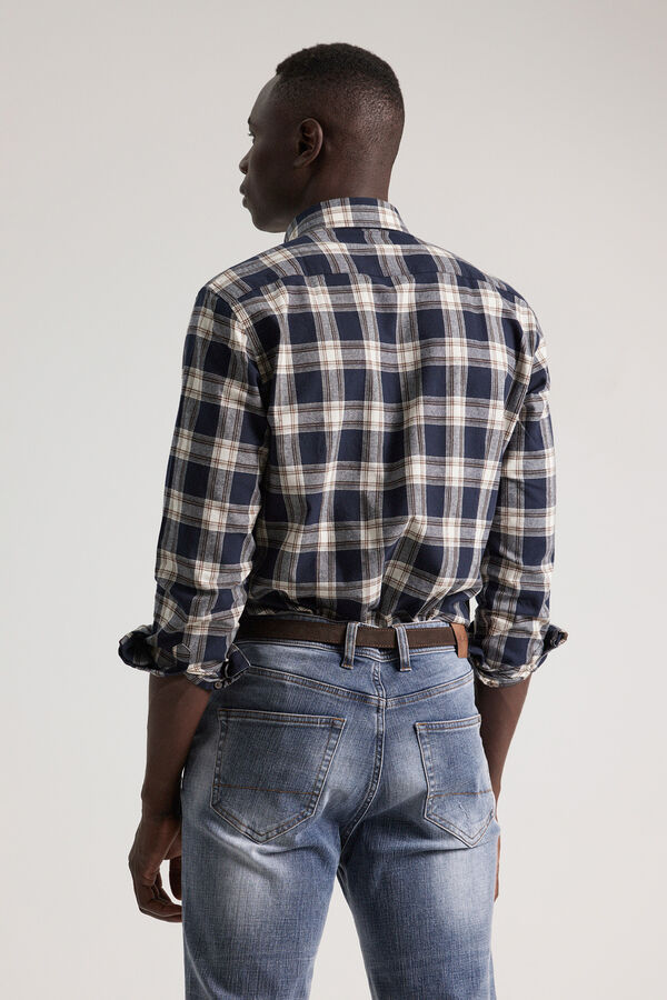 PuroEGO Camisa aos quadrados  Azul