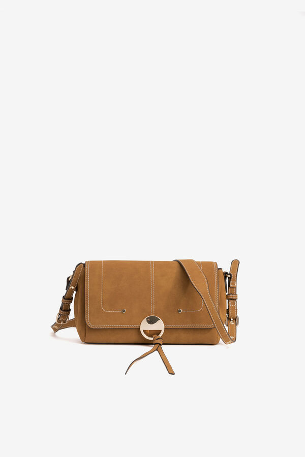 Vilanova Bolso con Solapa Bordada Marr&oacute;n