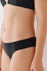 Cortefiel Braga bikini detalle lateral drapeado Negro
