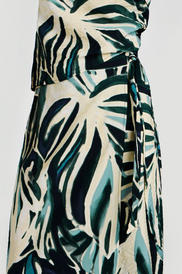 Vila Top com folho estampado em viscose Verde