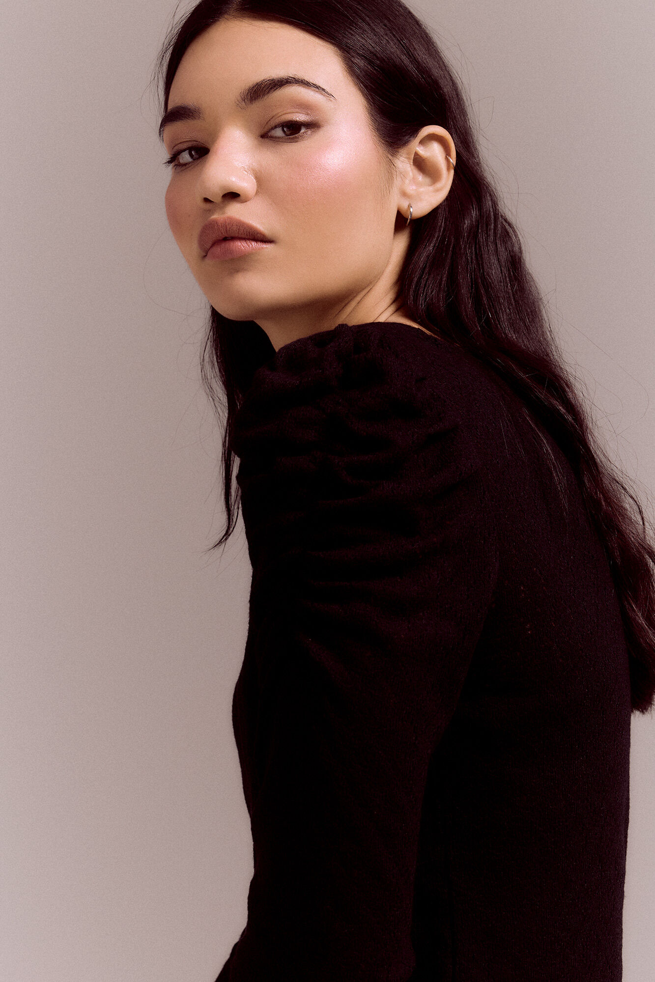 Slowlove Top de estructura con manga abullonada