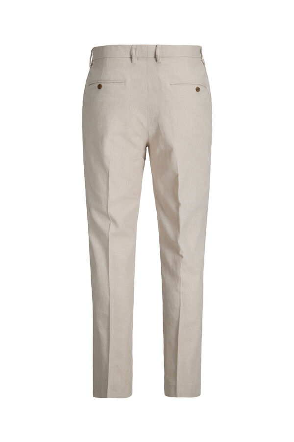 Jack & Jones Pantal&oacute;n vestir lino Beige