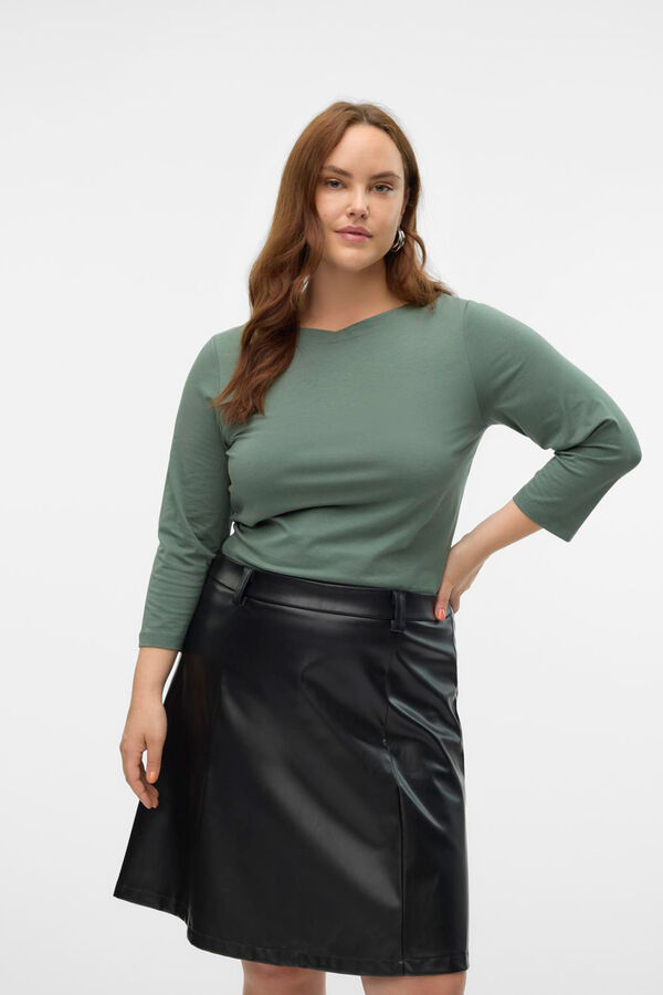 Vero Moda Curve Camiseta b&aacute;sica talla grande Verde