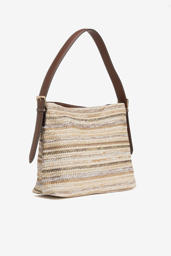 Vilanova Bolso de Hombro Efecto Paja Arena