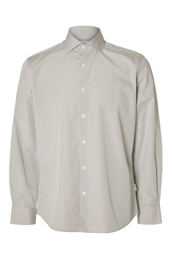Cortefiel Camisa de manga larga 100% algodón. Verde
