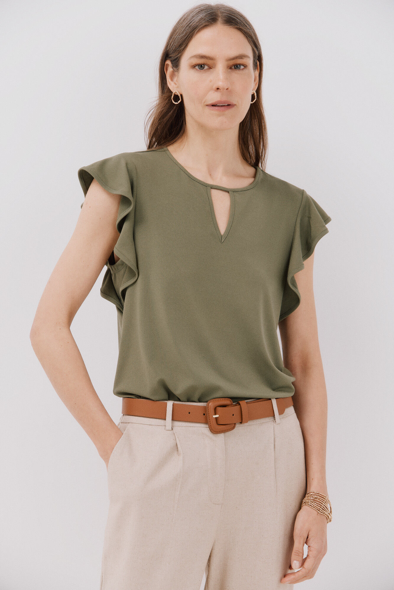 Cortefiel Top de punto l&aacute;grima