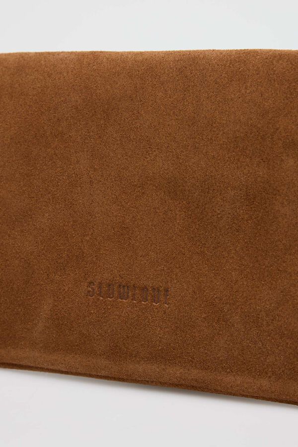 Slowlove Saco de ombro em pele rachada Castanho