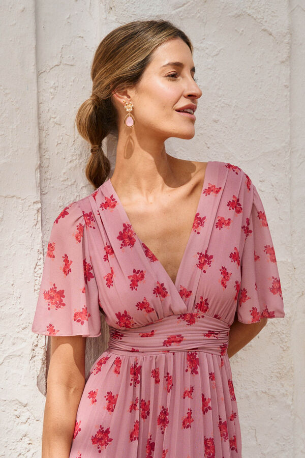 Pol&iacute;n Et Moi Vestido plisado Kate Rosa